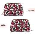 thumbnail image 3 of Cauagu Rose Flowers Print Large Cosmetic Bag,Portable Cosmetics Pouch Travel Makeup Bag Large Capacity Travel Makeup Case Organizer Makeup Brush Organizer, 3 of 8