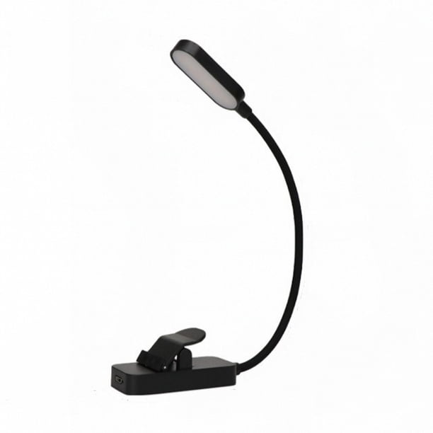 Luz de libro LED recargable para leer en la cama - Cuidado de los ojos 4 temperaturas de color, brillo de atenuación continua, 80 horas de tiempo de funcionamiento Pequeña luz ligera con clip