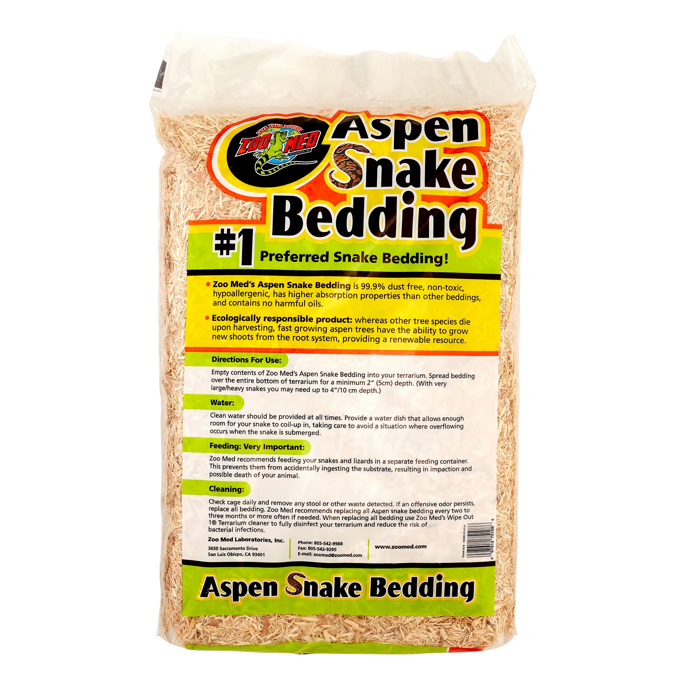 zoomed aspen snake bedding