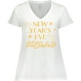 thumbnail image 3 of Inktastic New Year's Eve Squad with Stars in Gold Women's Plus Size V-Neck T-Shirt, 3 of 5
