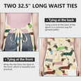thumbnail image 6 of Colorful Funny Dachshund Apron-Garden Aprons for Women with Pockets-Cotton Linen Waterproof Kitchen Cooking Gardening Aprons Adjustable for Kitchen,Cooking,BBQ and Salon 33x27 Inch, 6 of 7