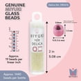 thumbnail image 3 of Miyuki Delica Seed Beads – Size 11/0 (1.6 mm), DB1676, Pearl-Lined Transparent Pale-Yellow AB, 7.2 g, Approx. 1440 Beads, 3 of 7