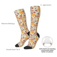 thumbnail image 4 of Naloa Hearts And Autumn Leaves Knee Socks, High Socks Long Stretchy Sock Women Knee High Stocking, Long Socks for Women, 4 of 6