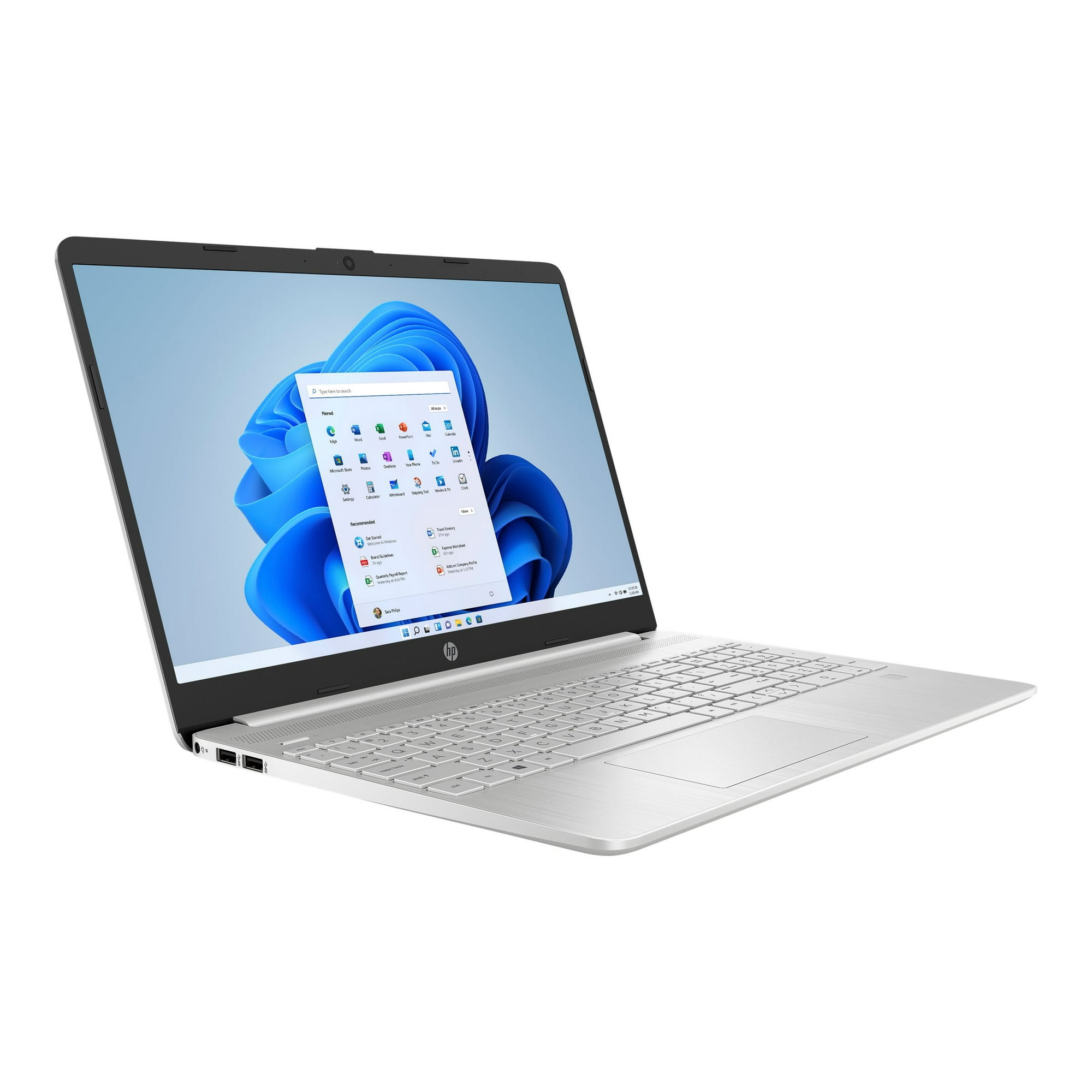 HP 15-ef1038nr 15.6" Windows 10 Home 4 GB RAM 256GB SSD storage AMD Athlon Gold Processor Laptop, Natural Silver