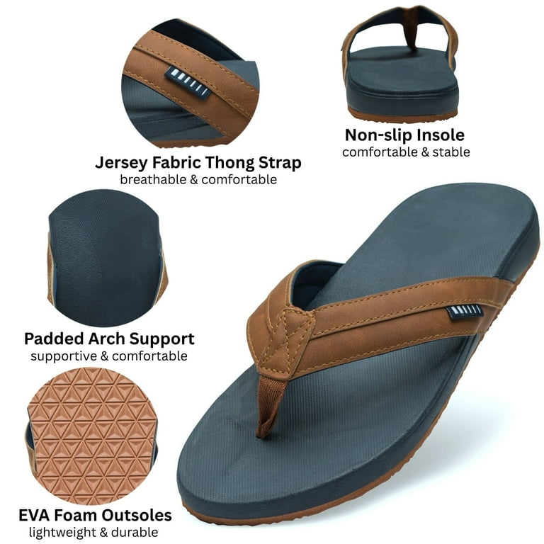 Alpine Swiss Trey Mens Flip Flops Cushion Thong Beach  display picture 2