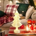 thumbnail image 6 of HomeKingdee Glass Christmas Tree Green Glowing Xmas Trees Home Decorations Tabletop Centerpiece Mantel Window Home Decor, 6 of 6