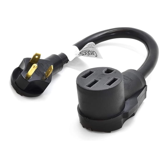 1.5 Ft 30-Amp RV Generator Power Cord TT-30 to L14-50 | 3-Prong Plug | 30A to 50A, 125/250V