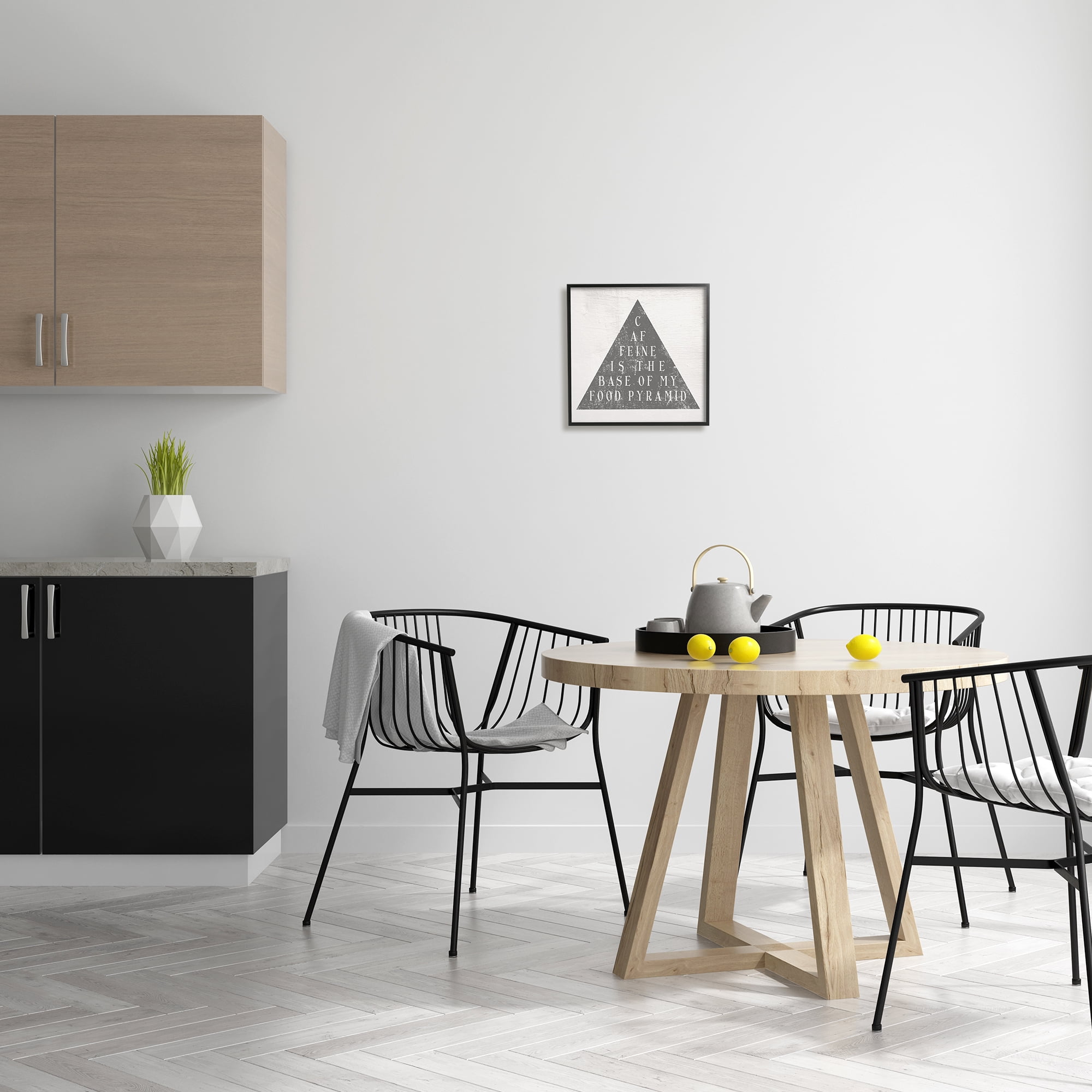 Stupell Indtries Caffeine is My Food Pyramid Funny Kitchen ,12 x 12,Design by Daphne Polselli