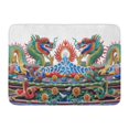 thumbnail image 1 of YUSDECOR Asian Blue Phoenix Two Colorful Dragons White Red Ancient Ethnicity Rug Doormat Bath Mat 23.6x15.7 inch, 1 of 1