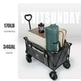 thumbnail image 4 of Whitsunday Moko Compact Folding Wagon Cart with Aluminum Table Plate, 4 of 12
