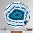 thumbnail image 2 of Designart 'Blue Agate Crystal ' Modern wall clock, 2 of 6