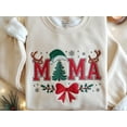 thumbnail image 2 of EMBROIDERED Christmas Mama Sweatshirt, Holiday Mom Sweater, Festive Mom Xmas Shirt, Cozy Holiday Crewneck, Merry Christmas Mom Jumper, 2 of 5