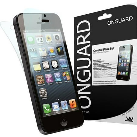 ONGUARD Crystal-Clear Screen Protector for iPhone 5, 2pk