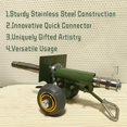 thumbnail image 4 of Daily Mix Store Firecracker Artillery Cannon, Mini Cannon Firecracker Artillery Cannon 304 Stainless Steel Firecracker Launcher Model, Heavy Artillery Handcraft Military Model Collection Desktop Gifts, 4 of 9