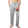 thumbnail image 4 of Pantalones de pijama para hombre, pantalones informales sueltos para dormir en casa, talla 5XL (gris) (estilo aleatorio), 1 unidad, 4 of 7