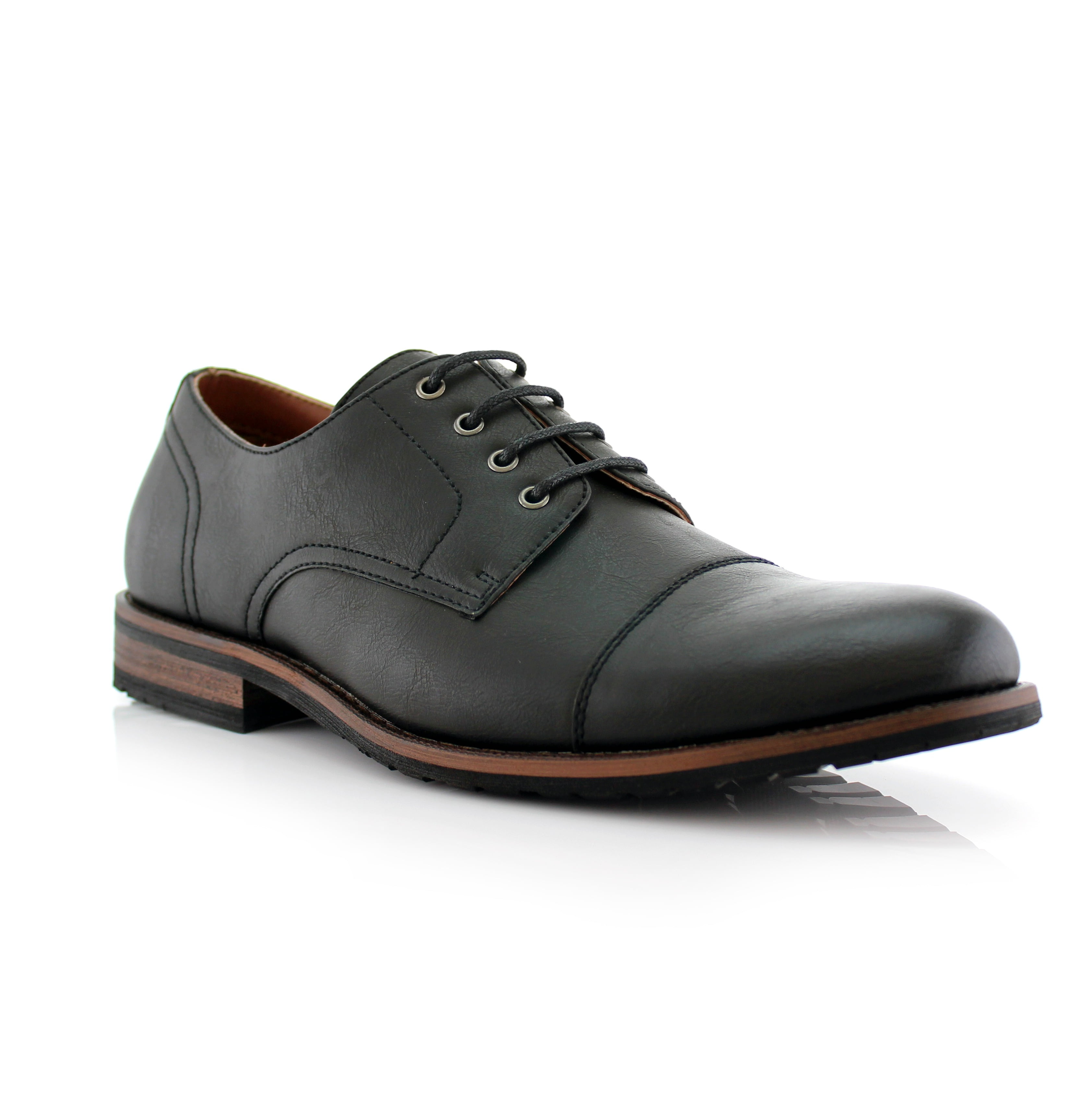black casual formal shoes