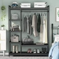 thumbnail image 2 of Tribesigns Freestanding Closet Organizer Clothes Garment Rack with Storgae Shelf, 2 of 6