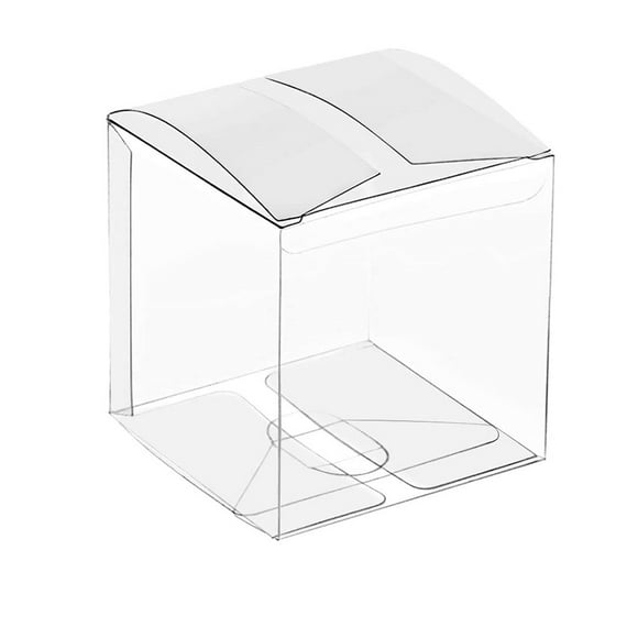 50Pcs Boîtes en Plastique Transparentes pour Cadeaux Boîte d'Emballage Pvc Emballage Cadeau Boîte à Bonbons Transparente Boîtes Cadeaux de Mariage