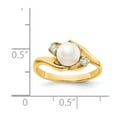 thumbnail image 5 of 14k FW Cultured Pearl & Diamond Ring Y1932PL/AA, 5 of 5