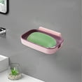 thumbnail image 6 of Summer Savings Clearance! Soap Dish for Bathroom QTOCIO Soap Box Wall Mounted Bathroom Hole Less Soap Dish Bathroom Shelf Household Soap Draining Box Wall Mounted Strong Bearing Weight, 6 of 6
