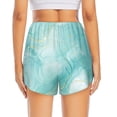 thumbnail image 2 of Lsque Blue Marble Printed Women's Running Shorts with Liner Pockets,Elastic Quick Dry Workout Athletic Gym Yoga Shorts,Womens High Waist Shorts-Medium, 2 of 9