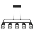 thumbnail image 6 of Hunter - Starklake 5-light Natural Black Iron, Extra Large Chandelier, Dimmable, Modern Style, Linear Shaped, for Bedrooms, Dining, Living Rooms - 19667, 6 of 10