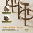 thumbnail image 5 of Nordic Style Solid Wood Bar Stool Set of 2 - High Stool for Home Kitchen Island & Bar, Comfortable & Stable, 5 of 10