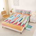 thumbnail image 2 of jejeloiu Pastel Surfboard Beach Bed Sheets For Girls,Watercolor Coastal Full Size Sheets,Pink Yellow,4pcs,1 Flat Sheet, 1 Fitted Sheet and 2 Pillowcases, 2 of 6