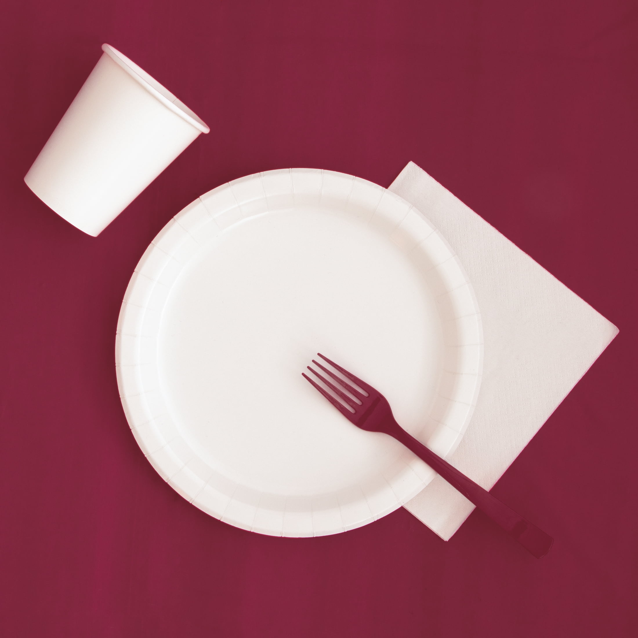 Plastic Disposable Forks, Burgundy, 24 Pieces, by Way To Celebrate