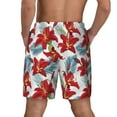 thumbnail image 4 of Haiem Lilies Flowers Mens Swim Trunks with Compression Liner 2 in 1 Swimming Shorts Stretch Swimwear Quick Dry,Board Shorts-Large, 4 of 9