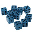 thumbnail image 4 of 10 dados azules de seis caras D6 para juegos de adivinanzas de dados de póquer de D&D 18mm Zulema Dados de seis caras, 4 of 8