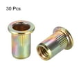 thumbnail image 2 of Unique Bargains M8 Carbon Steel Rivet Nuts Flat Head Insert Yellow Zinc 30 Pcs, 2 of 3