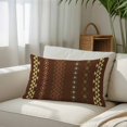 thumbnail image 6 of Dark Brown Boho Throw Pillow Cover 20 x 26 Inch Decorative Pillow Cover Ethnic Tribe Striped Vintage Lumbar Pillowcase Seasonal Rectangle Cushion Case for Couch Sofa Bed Living Room, 6 of 9