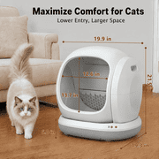 Osoeri Self-Cleaning Cat Litter Box 75L Extra Large, Smart Automatic APP Control with Safety Sensors for Multi-Cat Households, Gray