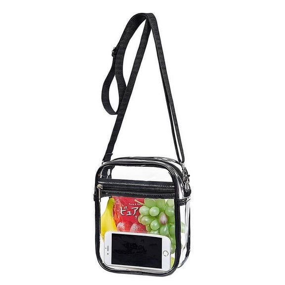 ELORIAH Tote Bagfor Women,Coin Bag Crossbody Bagsfor Women,Visible Shoulder Clear Bags,Black