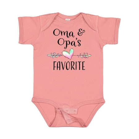 

Inktastic Oma and Opa s Favorite- Heart Grandchild Gift Baby Boy or Baby Girl Bodysuit