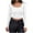 White, variant on Plebaso Women's Crop Tops Ribbed Long Sleeve T Shirts Square Neck Slim Going out Shirts for Women
