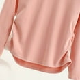thumbnail image 5 of Women Comfy Cotton T-Shirts Thin Fleece Long Sleeve Tops Loose Comfy V Neck Pullover Cute Basic Tee, 5 of 6