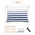thumbnail image 6 of Sun Shade Sail 8x10Ft Navy Blue Stripe Gradient Uv Block Sunshade Canopy Outdoor Shade Cover Rectangle Shade Cloth For Patio Garden Yard Deck Pergola, 6 of 6