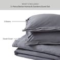 thumbnail image 5 of Better Homes & Gardens 3-Piece Grey Flannel Cotton Percale Duvet Cover Set, Full/Queen, 5 of 14