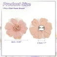 thumbnail image 2 of Uxcell 4 Inch Fabric Flower Brooch for Women Dress Skirt Scarf Hat Clothing Decoration Accessories, Pink, 2 of 7