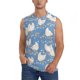 thumbnail image 1 of Balery Funny Chicken Camisetas sin mangas para hombre, absorbe la humedad y protege contra el mal olor.-3X-Large, 1 of 7