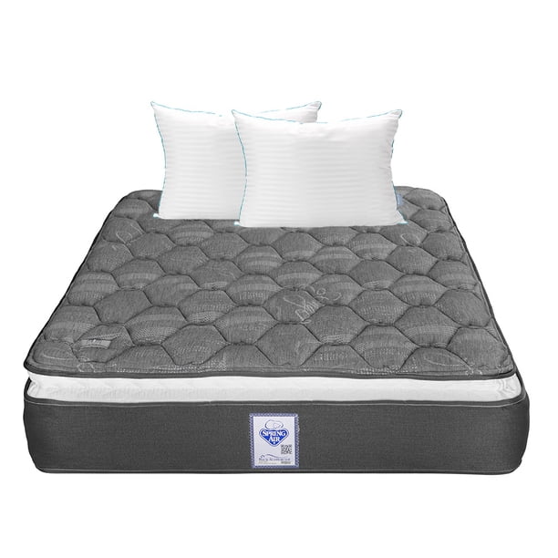 Colchón Queen Size Spring Air Aries + Almohada Royal Twin