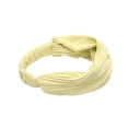 thumbnail image 3 of Unique Bargains 1 Pc Headband Wide Solid Texture Hairband for Women Yellow, 3 of 5