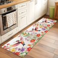 thumbnail image 2 of 2'x6' Rug Runners for Hallways Kitchen, Spring Floral Non Slip Entryway Beside Floor Carpet Runner, Summer Botanical Vintage Birds Colorful Washable Laundry Room Bedroom Throw Rugs Mat for Family Pet, 2 of 8