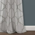 thumbnail image 4 of Lush Decor Avon Chenille Trellis Tufting 95" x 40" Trellis White 100% Cotton 3" Rod Pocket Pair Window Panel, 4 of 11