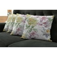thumbnail image 5 of Ambesonne Floral Throw Pillow Cover 4 Pack, Rose Petals Sakura Lily, 18", Fern Green Pale Pink, 5 of 5