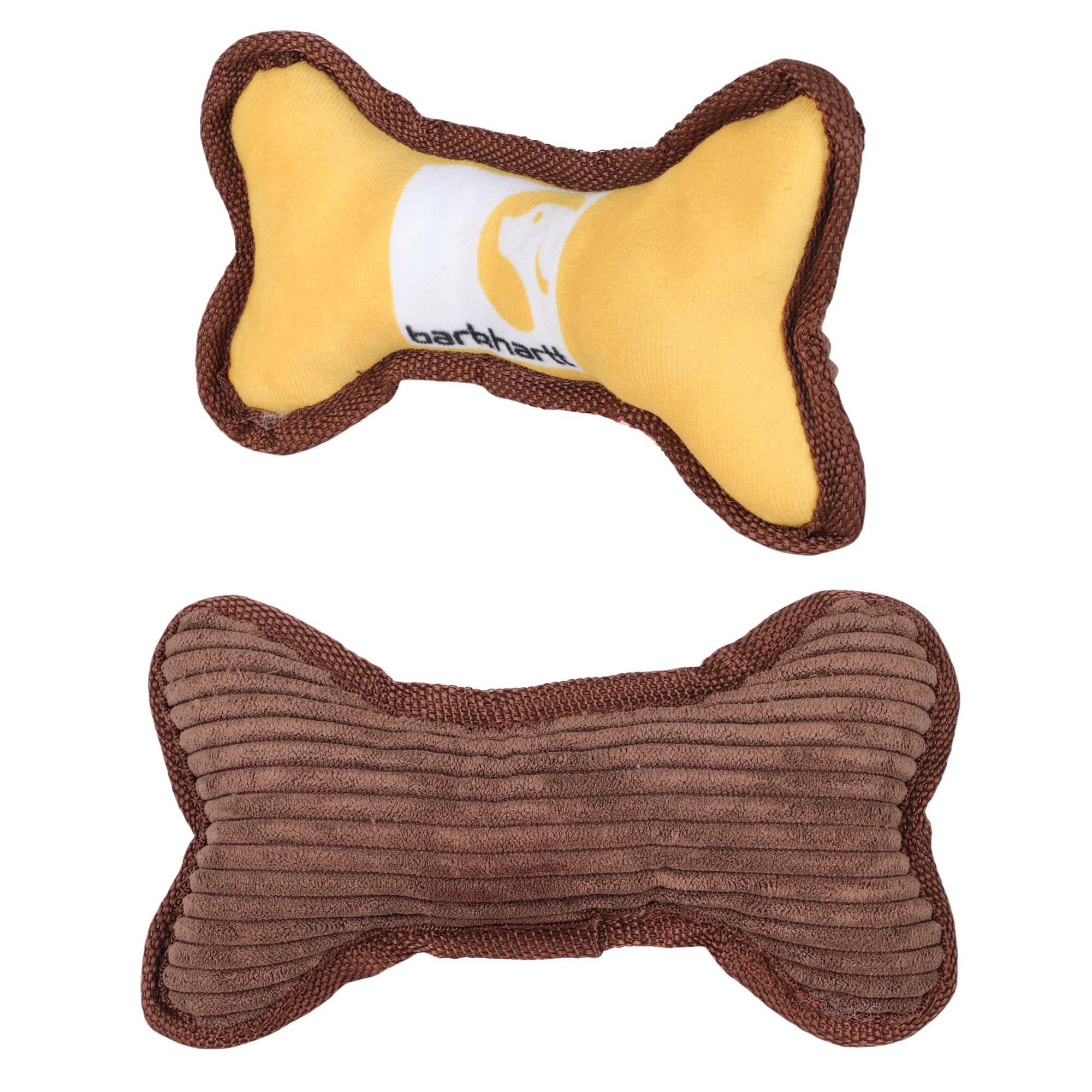 Chomp Haus Barkhartt Bone – Luxurious Plush Dog Toy with Squeaker, Premium Fabric, Embroidered Details, Designer-Inspired Chew Toy, Fun Gift for Medium to Large Dogs & Dog Lovers