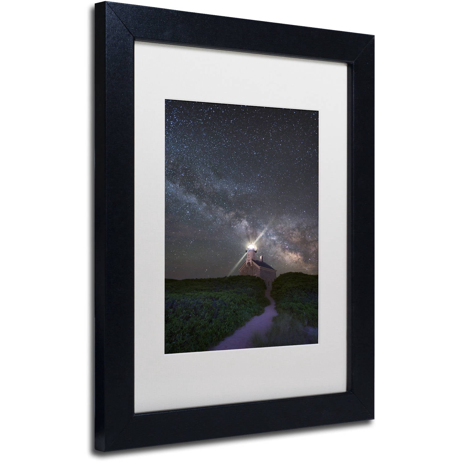 Trademark Fine Art "Follow the Light" Canvas Art by Michael Blanchette Photography White Matte, Black Frame