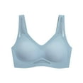 thumbnail image 5 of Breezora Breathable Comfort Wireless Bra Supportive Seamless Bralette Lightweight Everyday Brassiere XXL Size Light Blue, 5 of 7